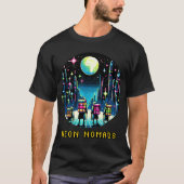 Neon Nomads - Cyberpunk Pixel Art Travel Design T-shirt (Voorkant)