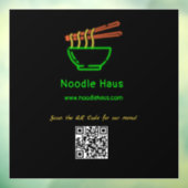 Neon Noodle Bowl Custom Restaurant Raamsticker (Vel 3)