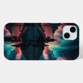 Neon noorderlicht Case-Mate iPhone case (Achterkant (horizontaal))