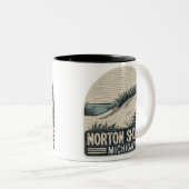 Neon Norton Shores Tweekleurige Koffiemok (Voorkant rechts)