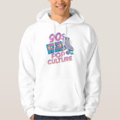 Neon Nostalgia: Bold 90s Retro Vibes Hoodie (Voorkant)