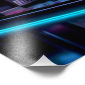 "Neon Nostalgia:  Diner Lights Poster" Foto Afdruk (Hoek)