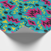 Neon Nostalgia: een gedurfde 90s-remix Cadeaupapier (Hoek)