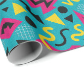 Neon Nostalgia: een gedurfde 90s-remix Cadeaupapier (Rol Hoek)