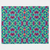 Neon Nostalgia: een gedurfde 90s-remix Fleece Deken (Voorkant (Horizontaal))