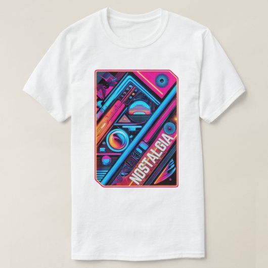 Neon Nostalgie -  vibes T-shirt (Design voorkant)
