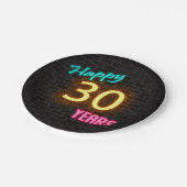 Neon nummer 30 bord op bakstenen muur (Gekanteld)