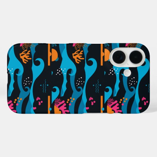Neon Ocean Abstract Case-Mate iPhone Case (Achterkant (horizontaal))