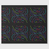 Neon Octagonal Bright Lights Cadeaupapier (Vlak)