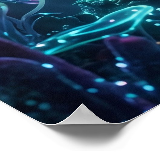 Neon Octopus Data Rif Poster (Hoek)