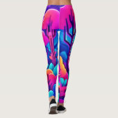 Neon Oerwoud Dream Art Leggings (Achterkant)