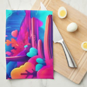 Neon Oerwoud Dream Art Theedoek (Quarter Fold)