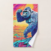 Neon Oerwoud Gorilla Urban Fantasy Bad Handdoek (Handdoek)