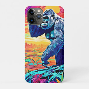 Neon Oerwoud Gorilla Urban Fantasy Case-Mate iPhone Case