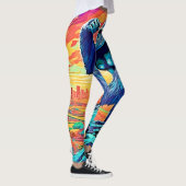 Neon Oerwoud Gorilla Urban Fantasy Leggings (Rechts)