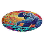 Neon Oerwoud Gorilla Urban Fantasy Snijplank (Hoek)
