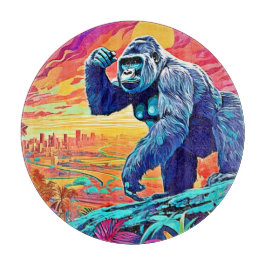 Neon Oerwoud Gorilla Urban Fantasy Snijplank
