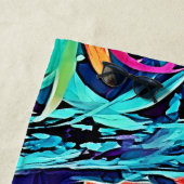 Neon Oerwoud Gorilla Urban Fantasy Strandlaken (In situ)