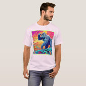 Neon Oerwoud Gorilla Urban Fantasy T-shirt (Voorkant volledig)