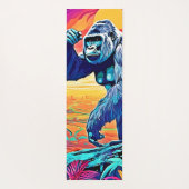 Neon Oerwoud Gorilla Urban Fantasy Yogamat (Achterkant)