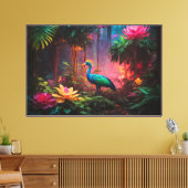 Neon Oerwoud stretched canvas Print (Insitu (Woonkamer))