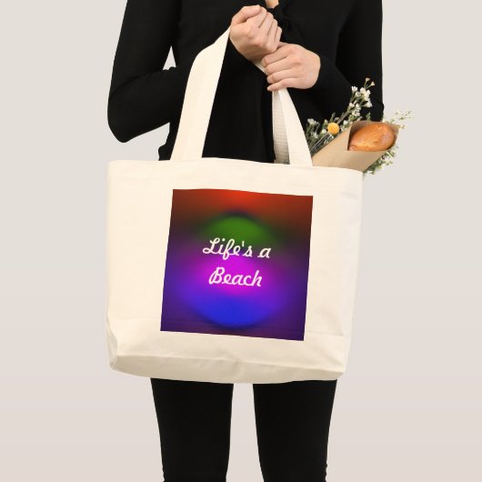 Neon of Colours Life's a Beach Grote Tote Bag (Voorkant (product))