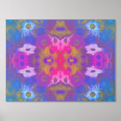 Neon Ombré Goud of Zilveren Folie Print (Voorkant)