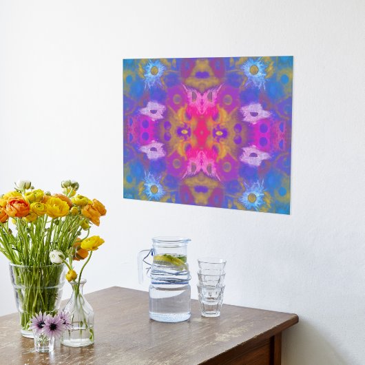 Neon Ombré Goud of Zilveren Folie Print (Laag (Keuken))