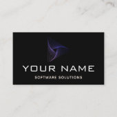 Neon Ombre Gradient Geometrische Driehoek Software Visitekaartje (Voorkant)