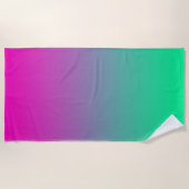 Neon Ombre Gradient Green Paars Pink Strandlaken (Voorkant)
