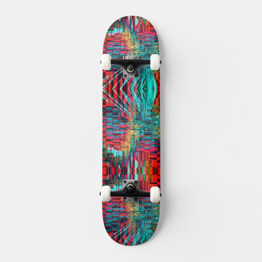 Neon Ombre Pattern Skateboard (Voorkant)