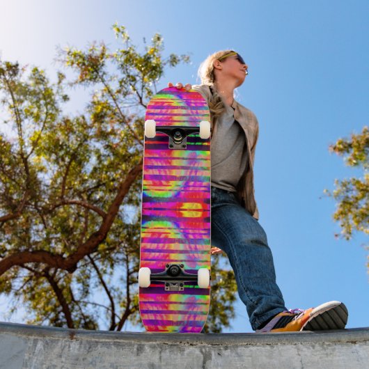 Neon Ombre Stripe Skateboard (Buiten 1)