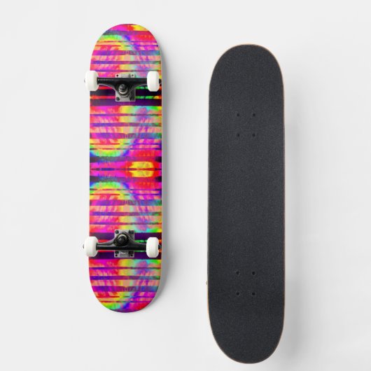 Neon Ombre Stripe Skateboard (Voorkant)