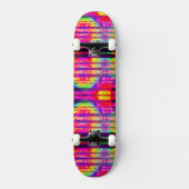 Neon Ombre Stripe Skateboard (Voorkant)