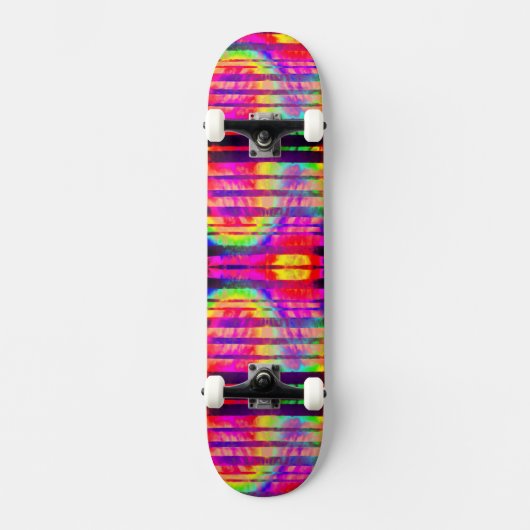 Neon Ombre Stripe Skateboard (Voorkant)