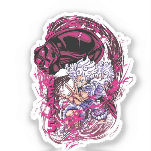 Neon One Piece Sticker (Voorkant)