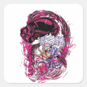 Neon One Piece Vierkante Sticker (Voorkant)