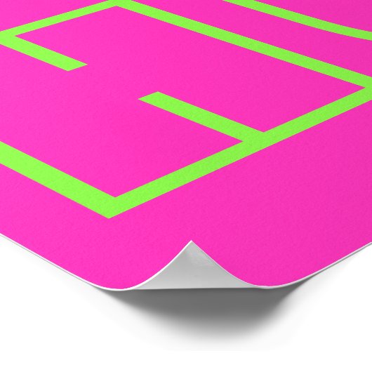 Neon One Race Human Quote Text Poster (Hoek)