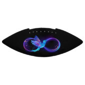 Neon oneindigheidssymbool met gloeiende kolibrie american football (Paneel)