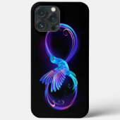 Neon Oneindigheidssymbool met Gloeiende Kolibrie Case-Mate iPhone Case (Achterkant)