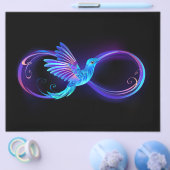 Neon Oneindigheidssymbool met Gloeiende Kolibrie Flyer (Enkel)