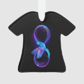 Neon Oneindigheidssymbool met Gloeiende Kolibrie Ornament (achterkant)