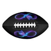 Neon Oneindigheidssymbool met Glowende Kolibrie American Football (Voorkant)