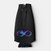 Neon Oneindigheidssymbool met Glowende Kolibrie Flesjeskoeler (Achterkant)