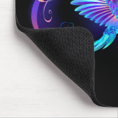 Neon Oneindigheidssymbool met Glowende Kolibrie Muismat (Hoek)