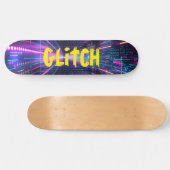 NEON ontwerp Skateboard MET GLITCH (Horizontaal)