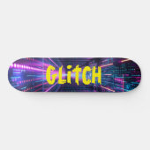 NEON ontwerp Skateboard MET GLITCH (Horizontaal)