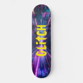 NEON ontwerp Skateboard MET GLITCH (Voorkant)