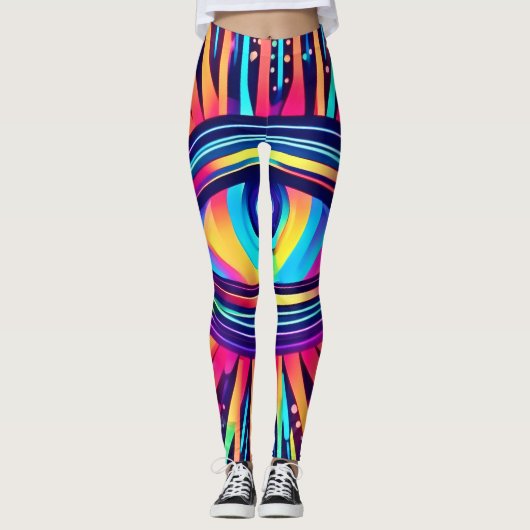 Neon Oog van de Kosmos Leggings (Voorkant)