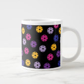 Neon op zwarte pickleball, aangepaste naam grote koffiekop (Rechts)